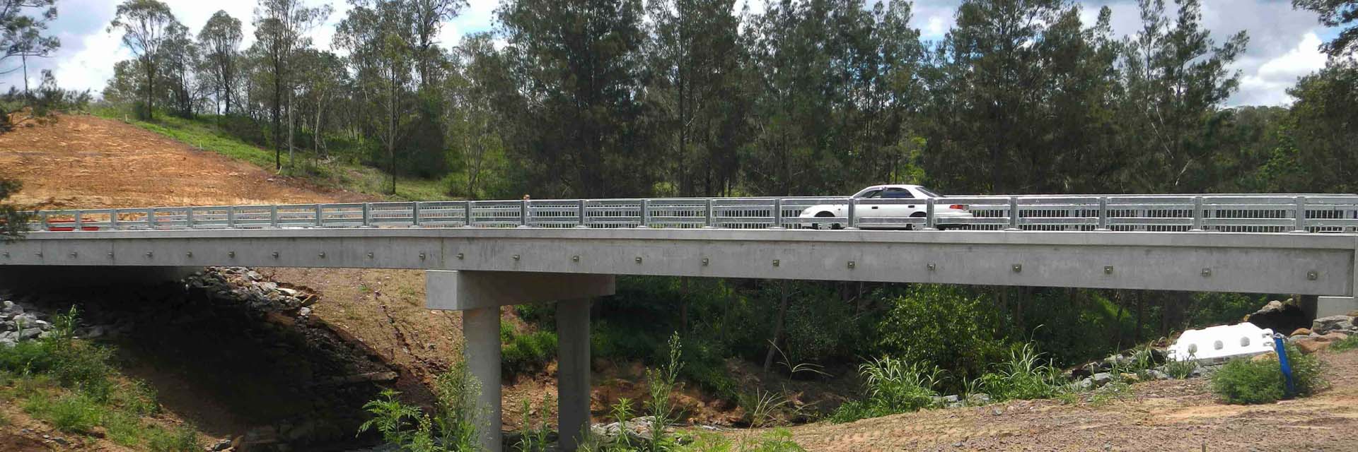 Steel Traffic Barrier & pedestrian Balustrade, Kooralbyn Bridge, Kooralbyn.